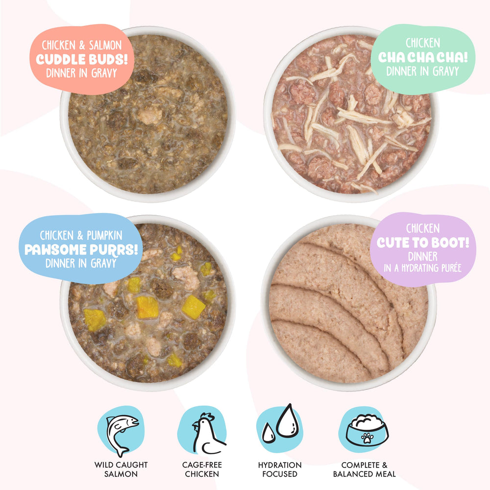 Weruva B.F.F. Kitten Pawsome Purrs can demonstrates fish-enhanced flavor for mealtime variety