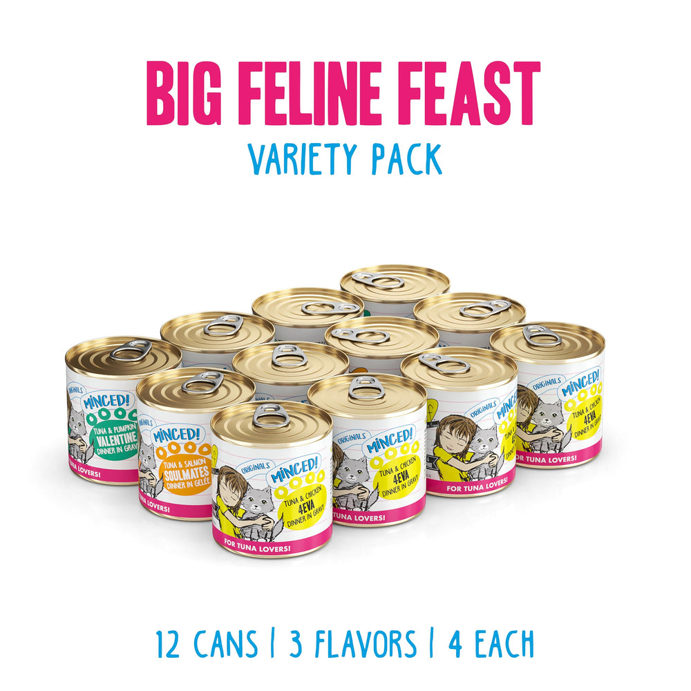 Weruva BFF Minced big feline feast tuna-pumpkin Valentine 10oz can with appealing flavor and moisture