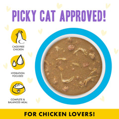 Weruva B.F.F. OMG Chicken Cloud 9 ingredients label highlights grain-free and no artificial colors.