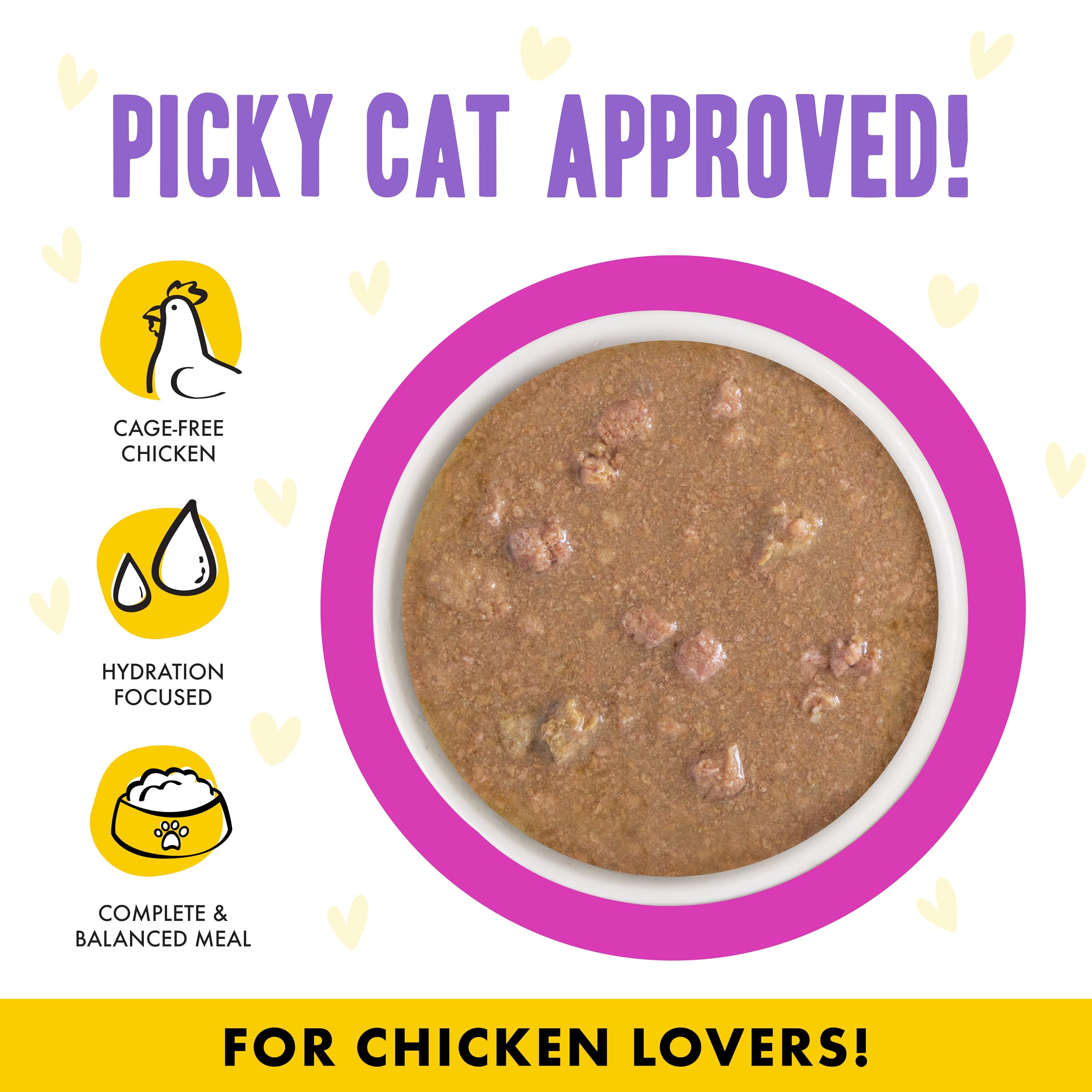 Weruva B.F.F. OMG chicken and duck in gravy can image with extra juicy gravy and tender pieces
