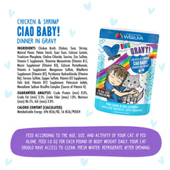 Weruva B.F.F. OMG grain-free, gluten-free packaging claim visible.