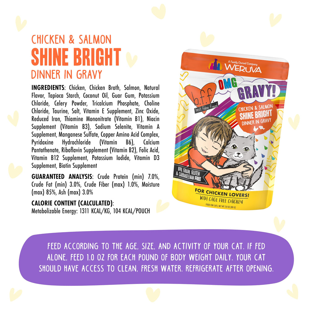 Weruva B.F.F. OMG grain-free and carrageenan-free formula in convenient packs.