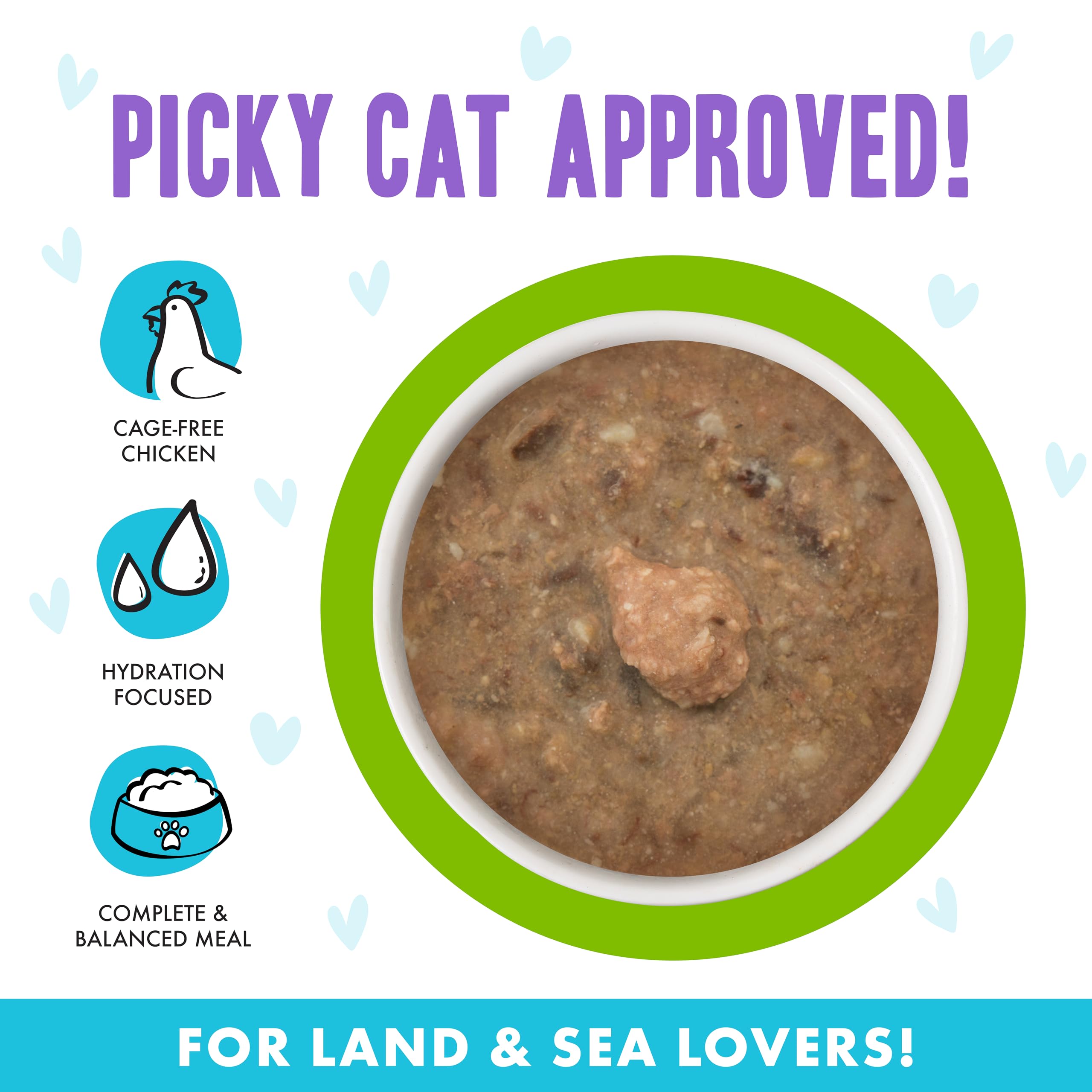 Grain-free and carrageenan-free Weruva B.F.F. OMG cat food.
