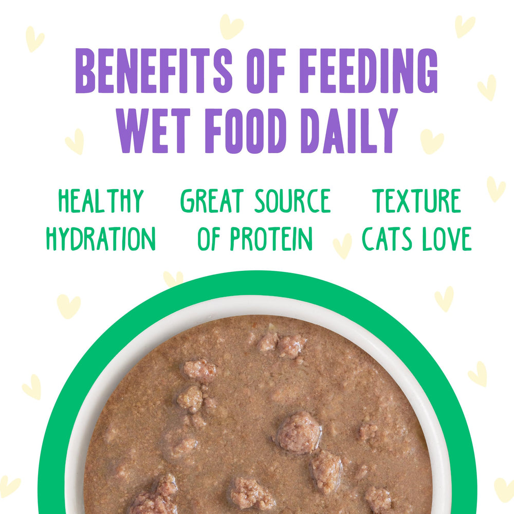 Weruva B.F.F. OMG grain-free formula supports dietary preferences.