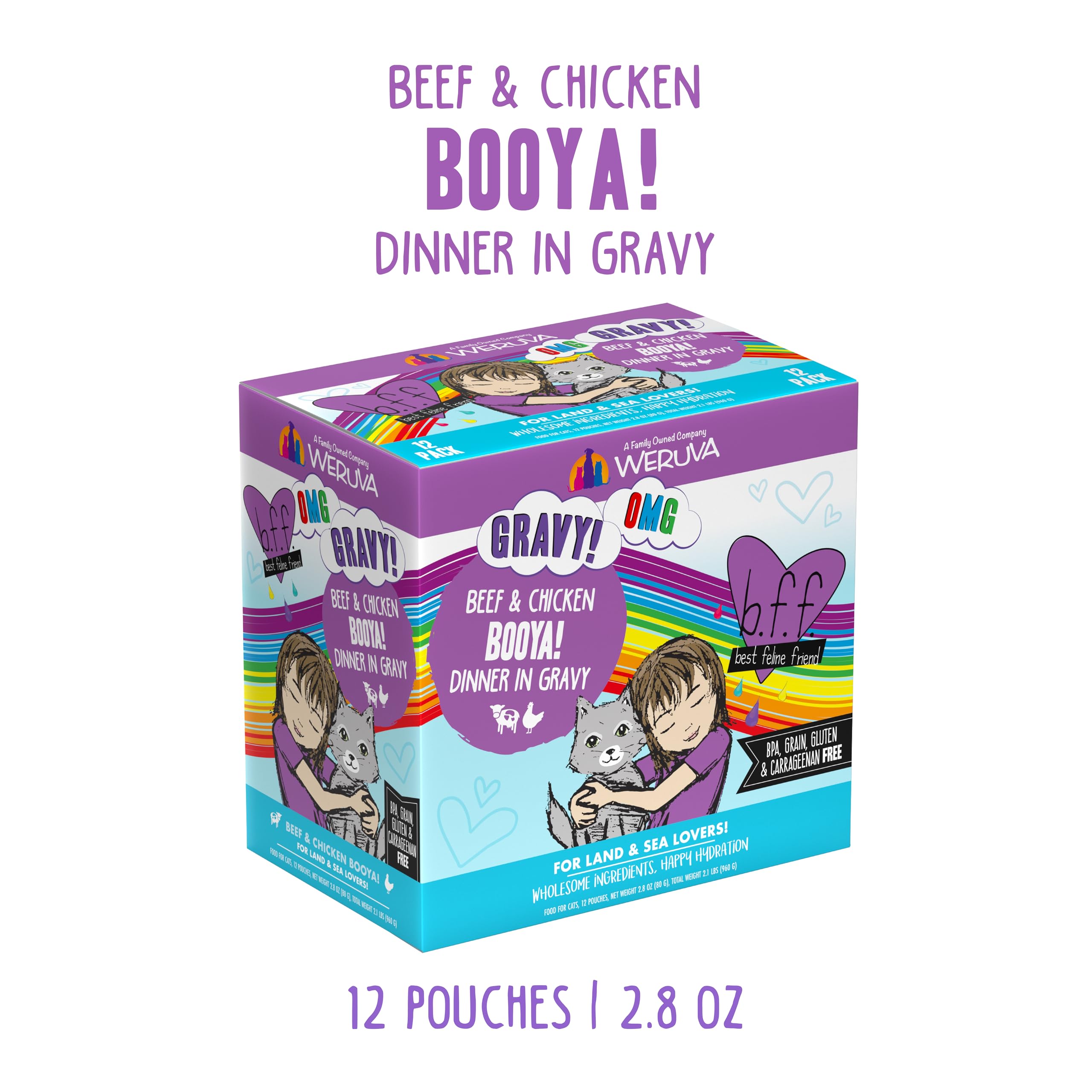 Weruva B.F.F. OMG 2.8oz pouch pack for easy daily servings
