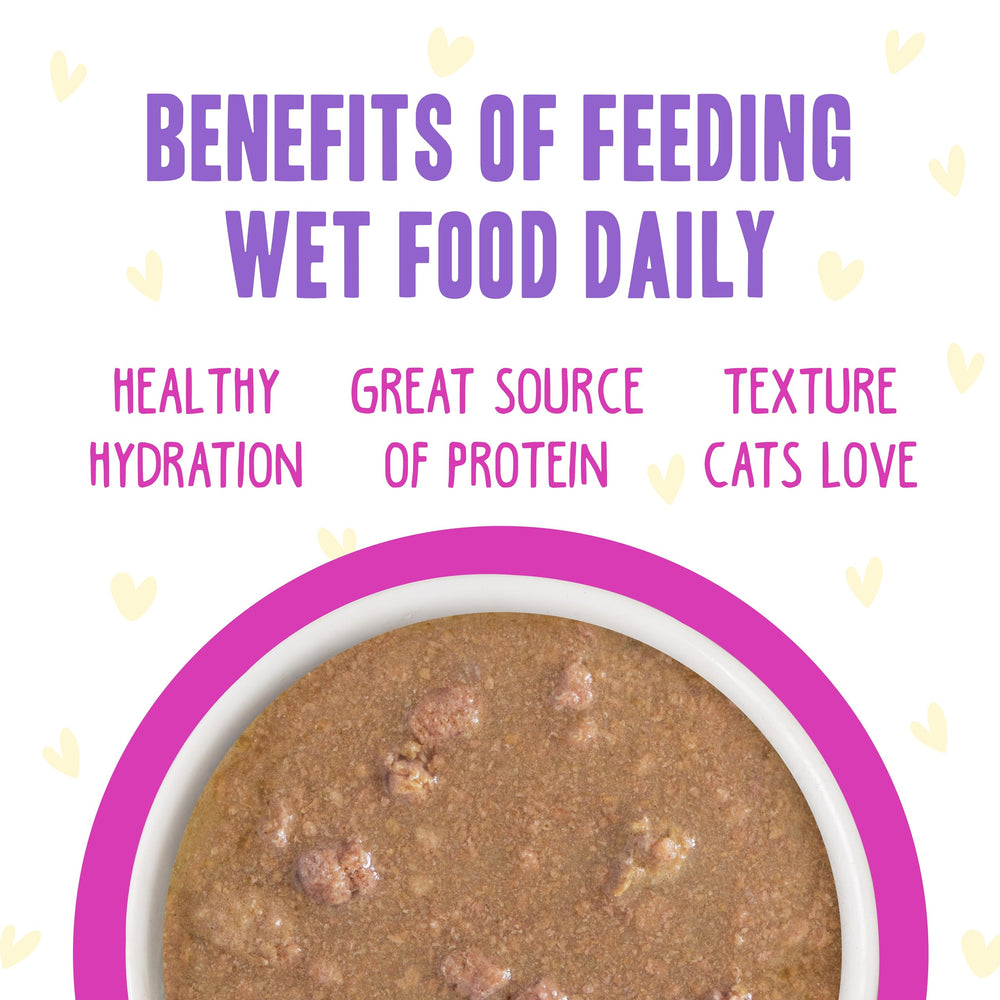 Rich gravy with lean protein from Weruva B.F.F. OMG for a flavorful cat meal.