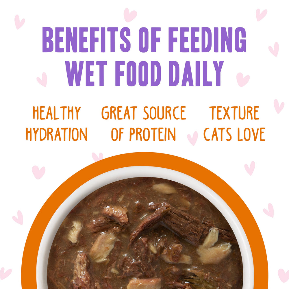 Serving suggestion: Weruva B.F.F. OMG gravy meal for a grain-free option.