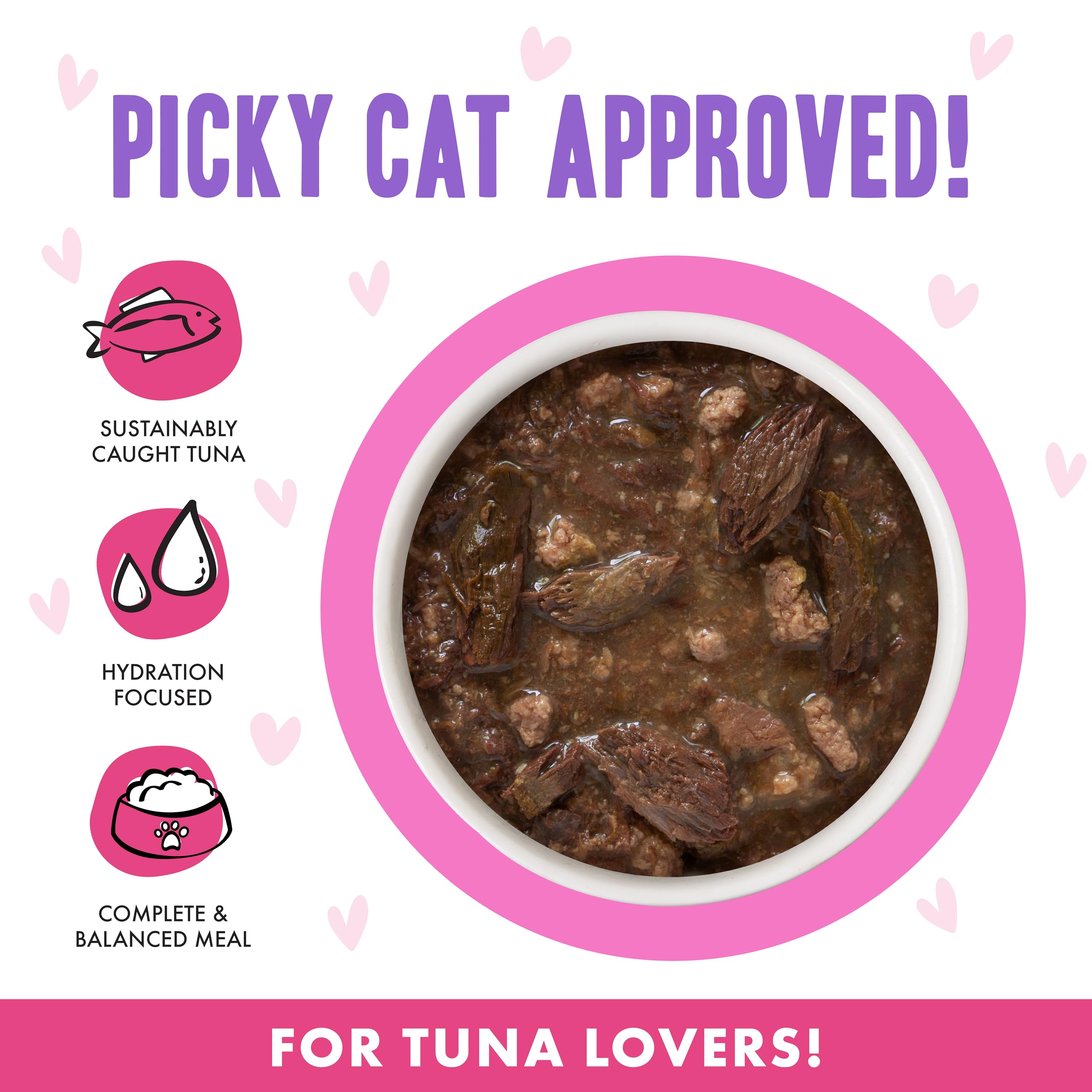 Weruva BFF OMG wild-caught tuna pouch—lean protein with added moisture.