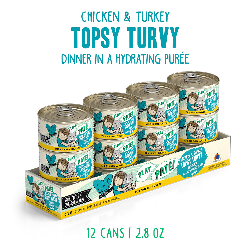 Weruva B.F.F. Play 2.8oz cans pack convenient daily meals
