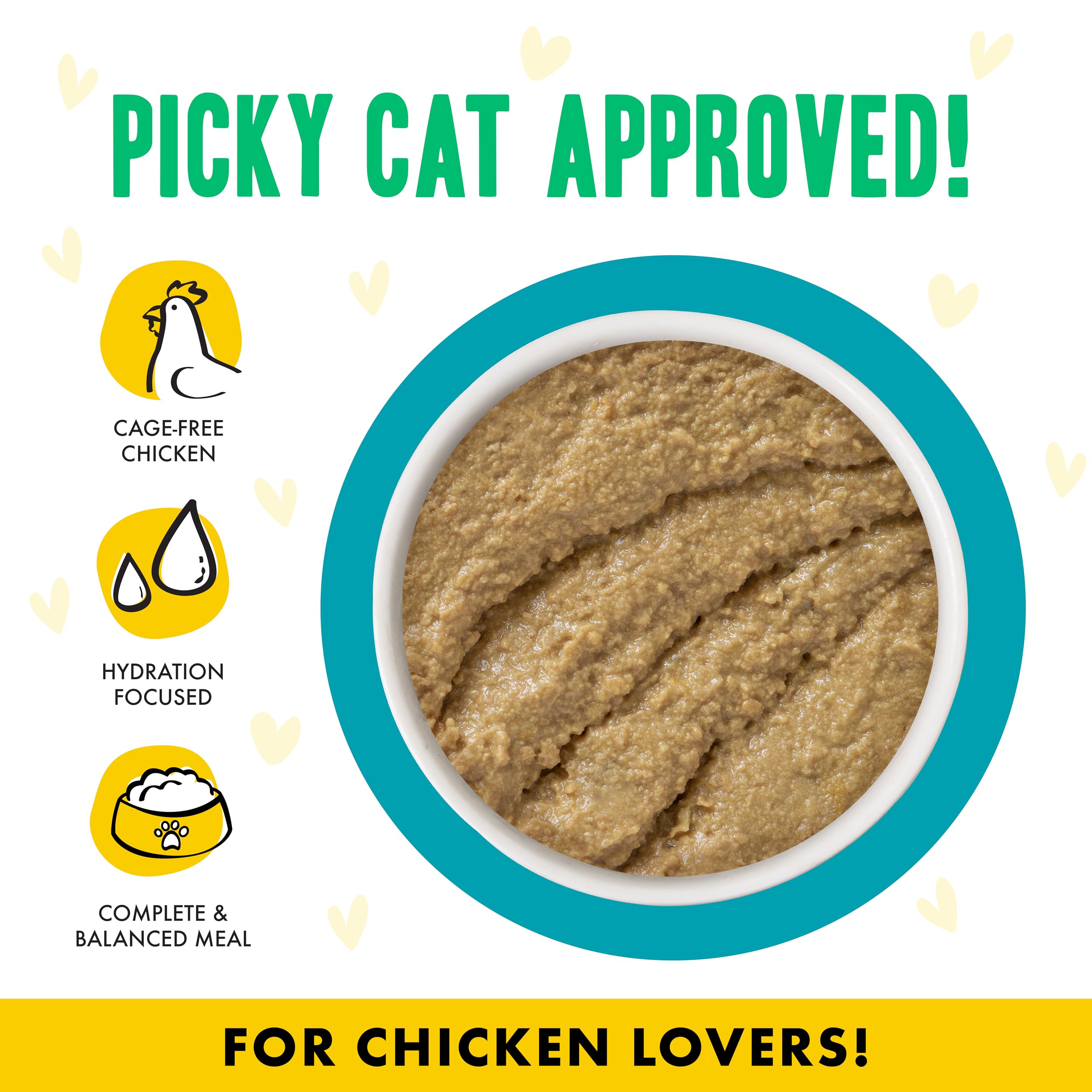 Weruva B.F.F. Play chicken-turkey pate puree close-up hydrating texture