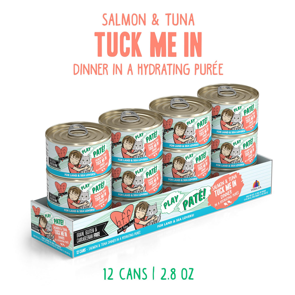 Weruva B.F.F. Play creamy pate texture, smooth dinner option for discerning felines.