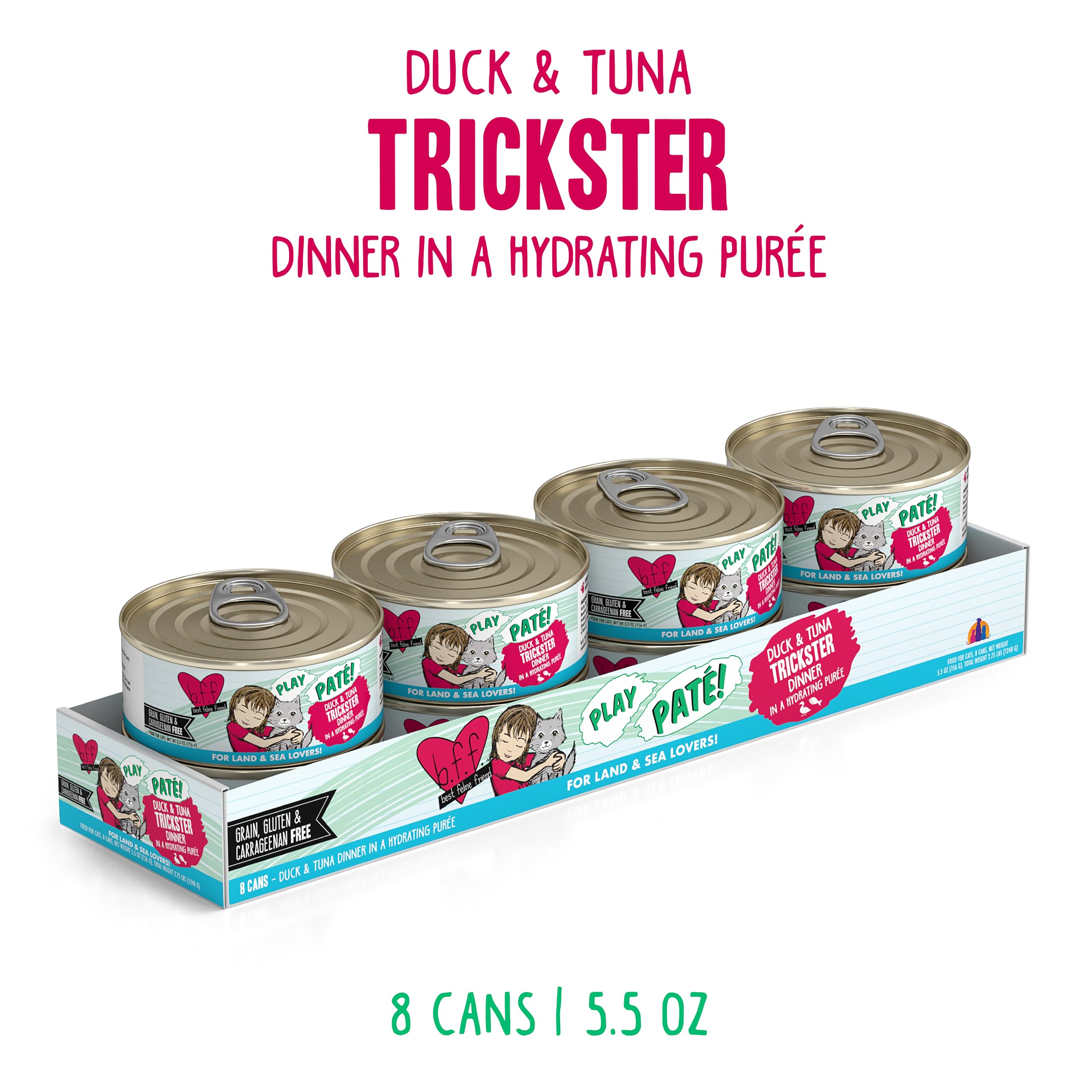 Closeup of creamy duck-tuna paté texture in Weruva B.F.F. Play