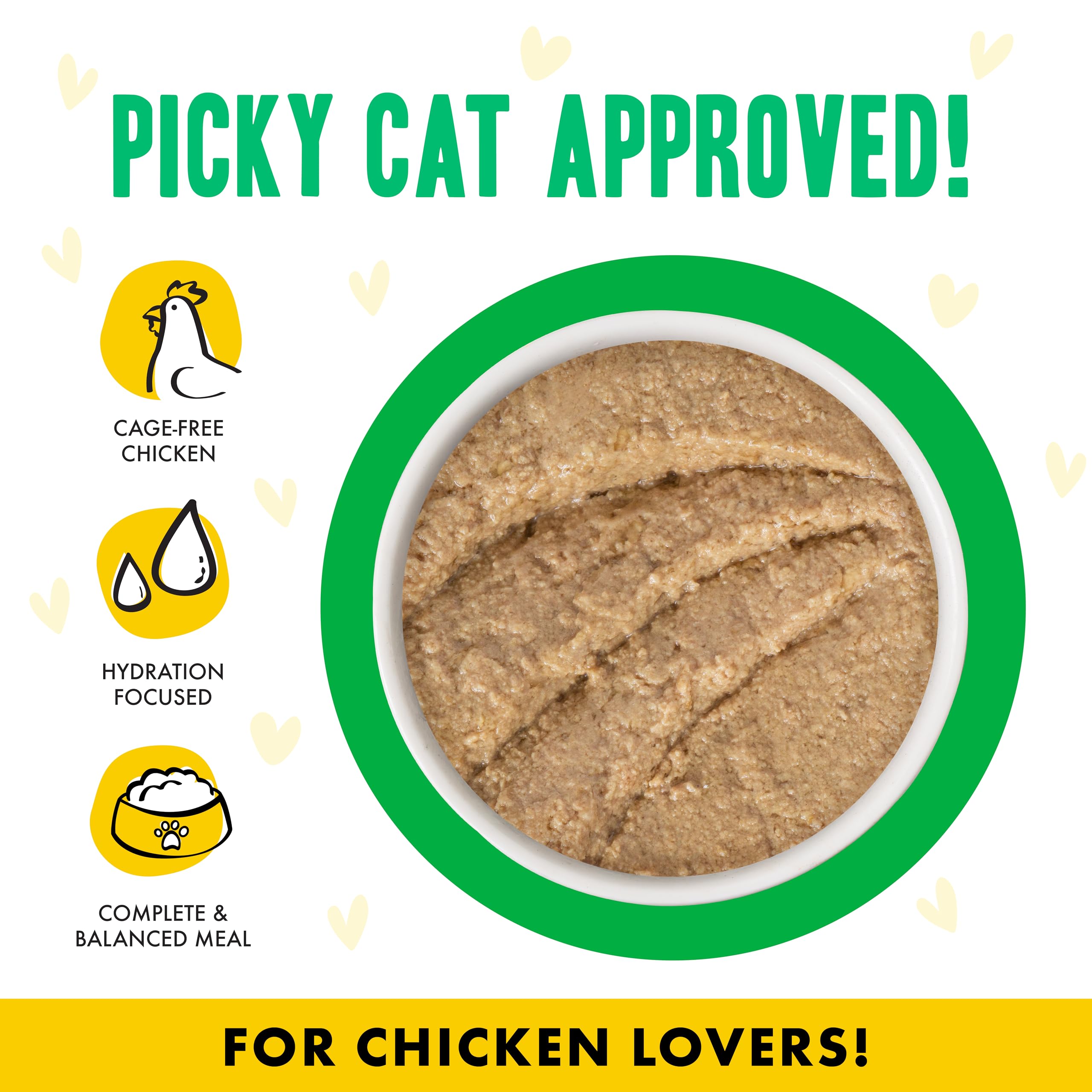 Weruva B.F.F. Play label highlights grain-free, gluten-free ingredients.