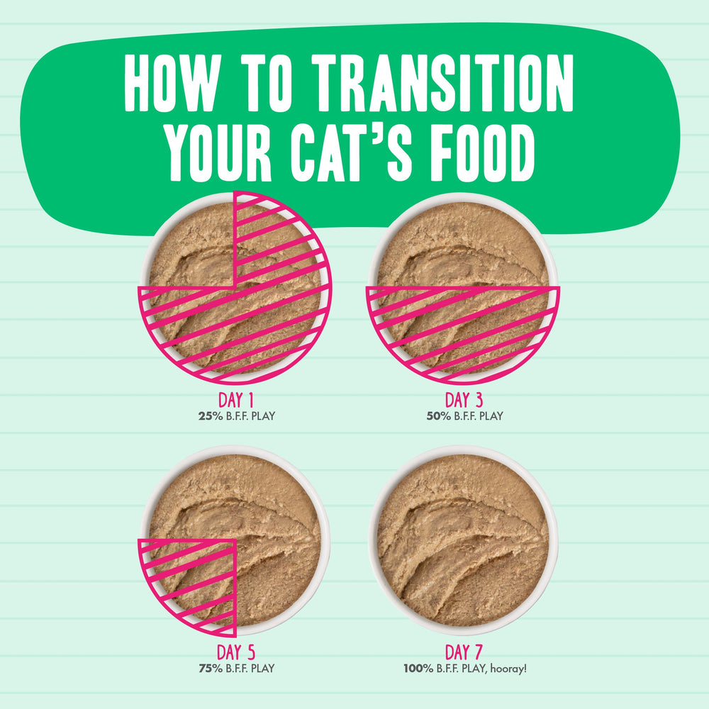 Weruva B.F.F. Play pack on display communicates premium nutrition for cats