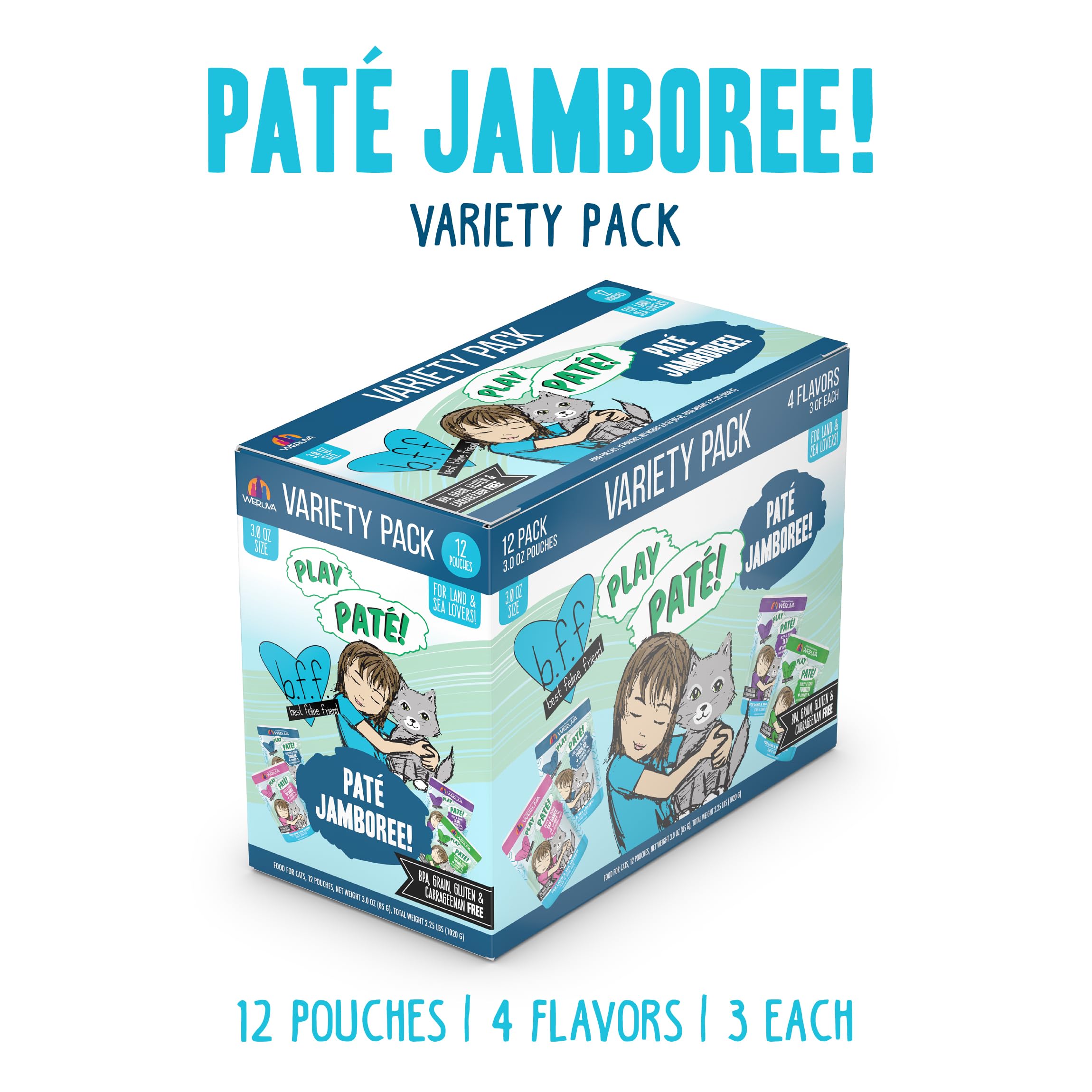 Weruva BFF Play Paté Jamboree Variety Pack display