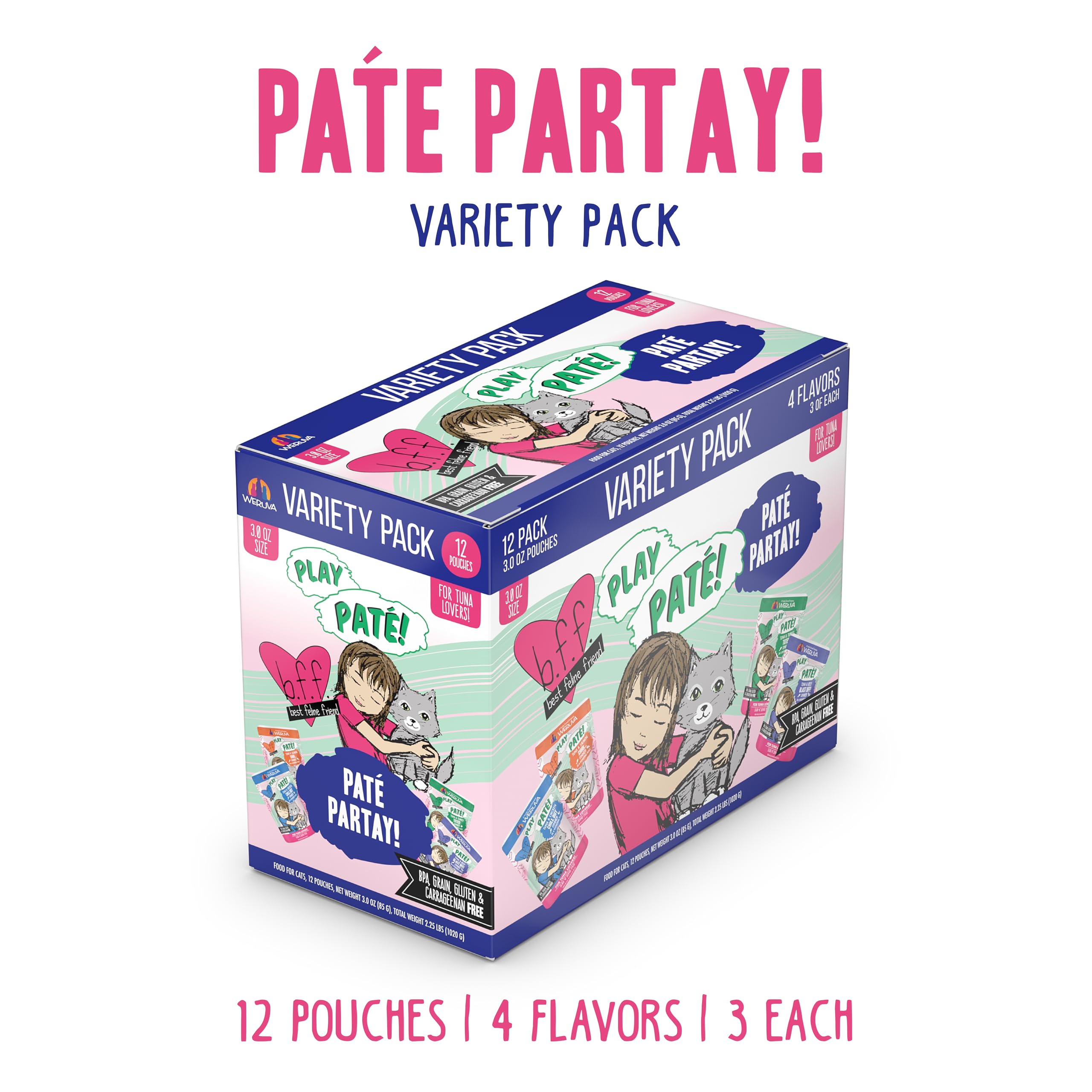 Creamy texture close-up of Weruva B.F.F. Play paté cats love