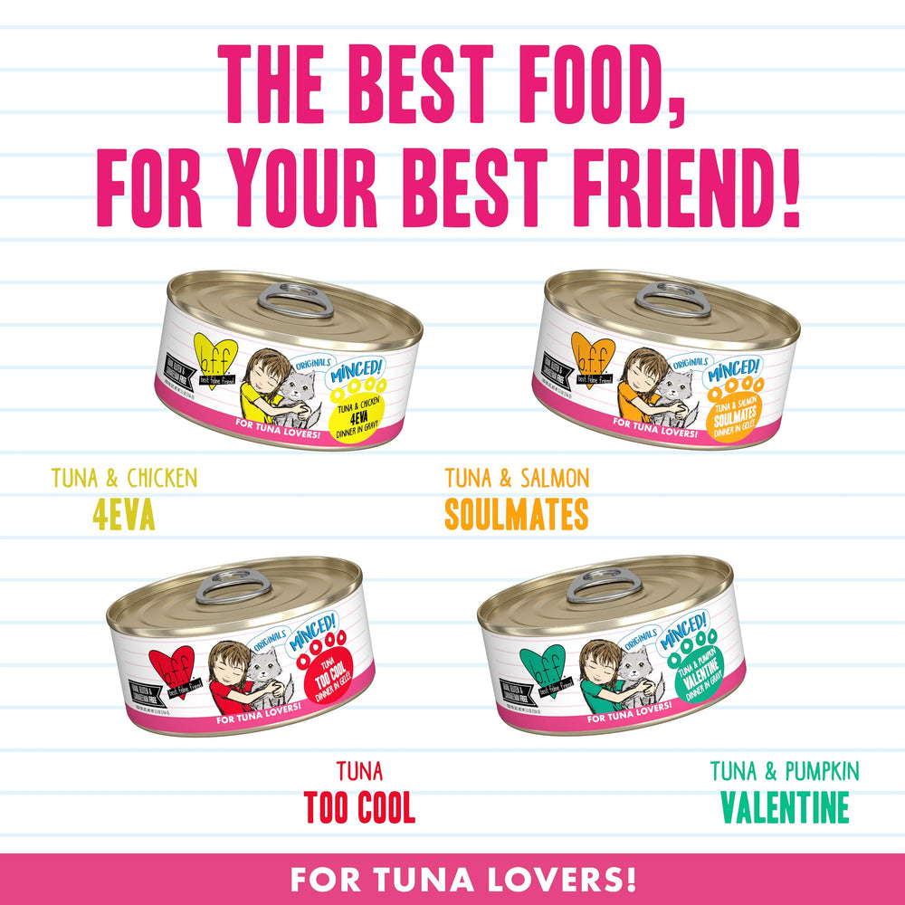 Weruva BFF Tuna and Salmon Soulmates flavor with rich protein.