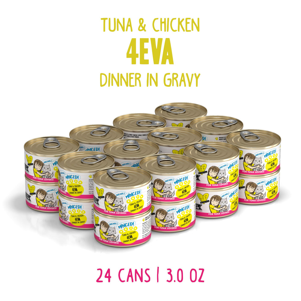 Weruva BFF wild caught tuna and chicken in gravy enhances moisture and palatability