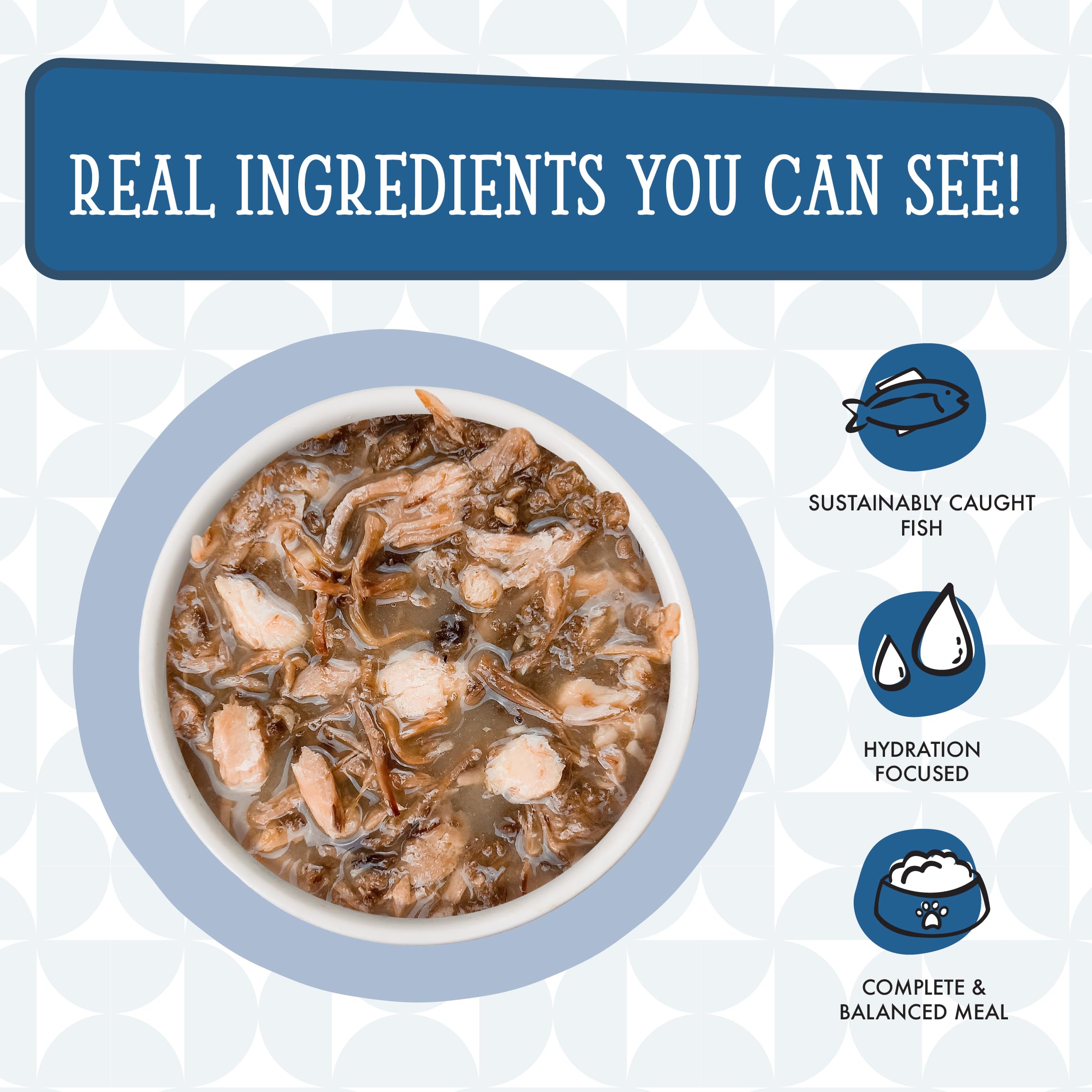 Weruva Cats in the Kitchen beef-salmon-tuna mix in gravy showcases premium proteins