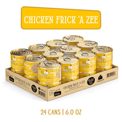 Cage-free chicken icon on Weruva Cats in the Kitchen packaging signals ethical sourcing.