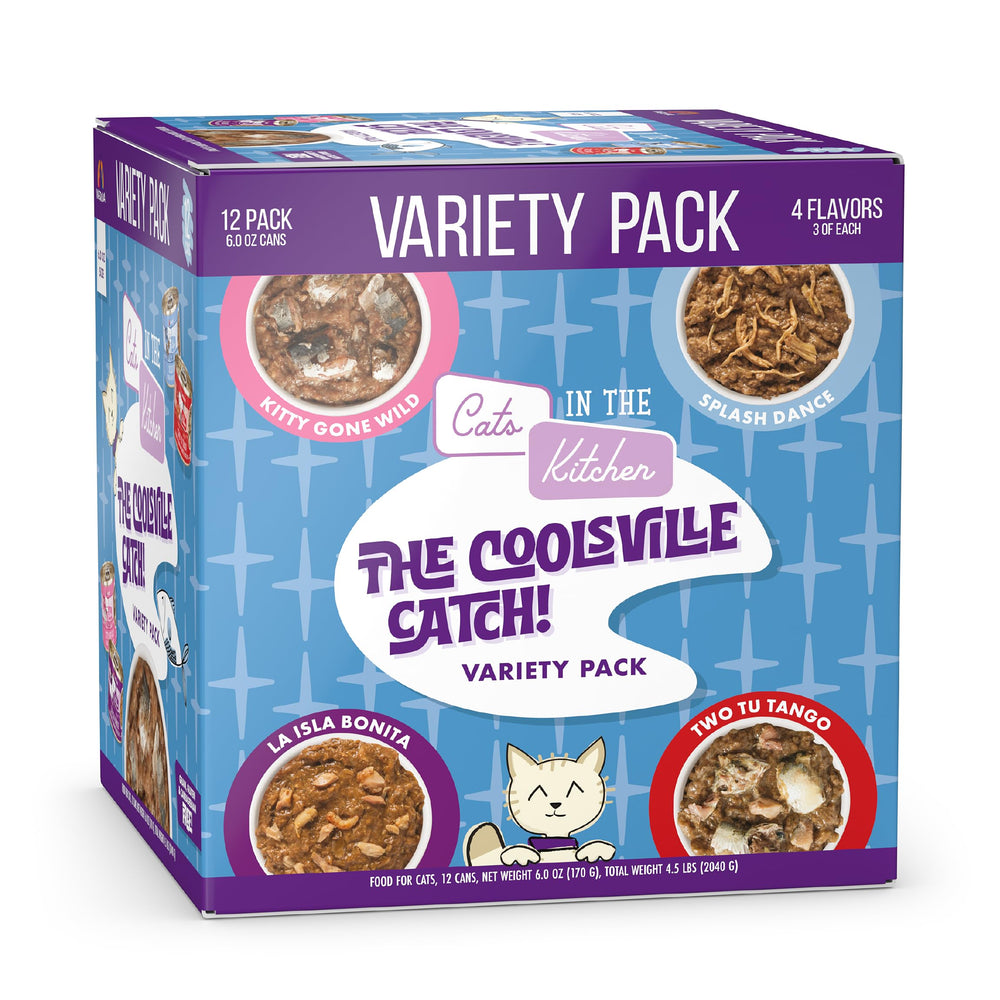 Weruva Cats in the Kitchen Coolsville Catch 6oz can with savory broth for picky eaters