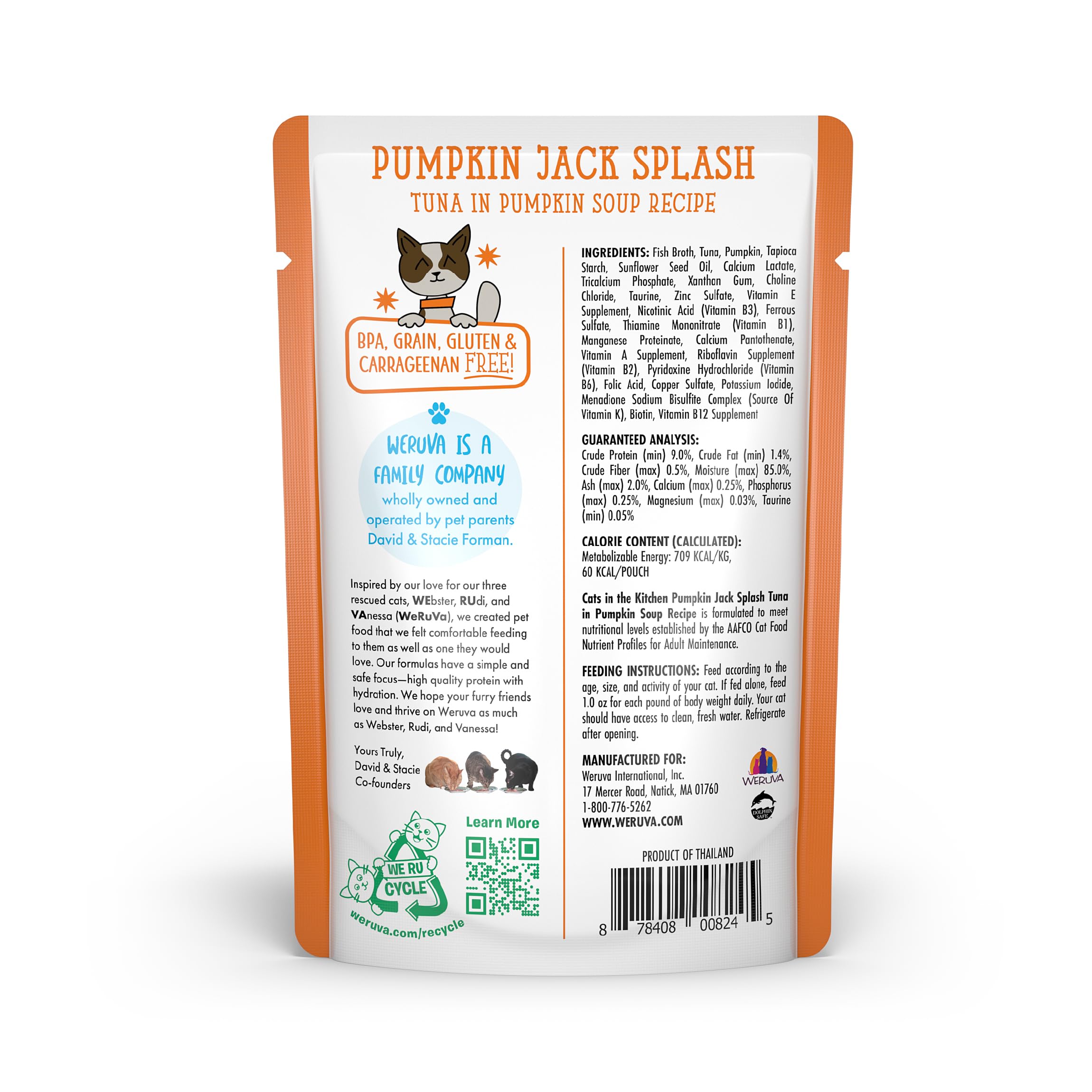 Weruva Cats in the Kitchen gluten-free, grain-free formula avoids common irritants.