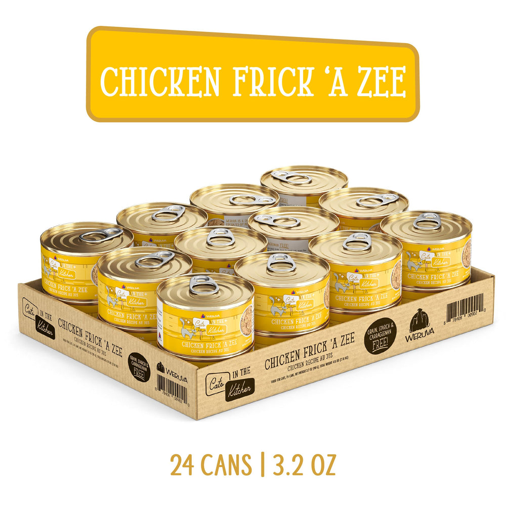 Weruva Cats in the Kitchen grain-free recipe with gluten-free, starch-free formula.
