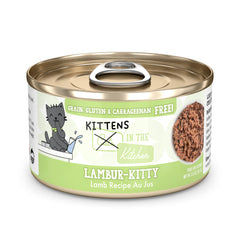 Weruva Cats in The Kitchen Kitten Lambur-Kitty 3oz can, protein-rich for growing kittens
