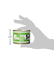 Weruva Lamb Burger-ini pack closeup highlights convenient 6oz cans for busy households