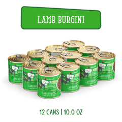 Weruva Lamb Burger-ini serving bowl with savory au jus.
