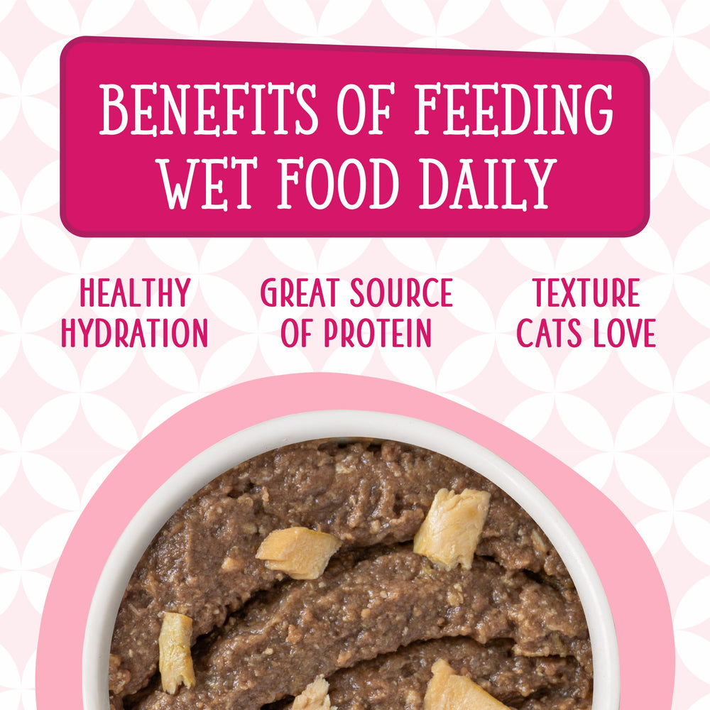 Grain-free label and clean ingredients on Weruva packaging.