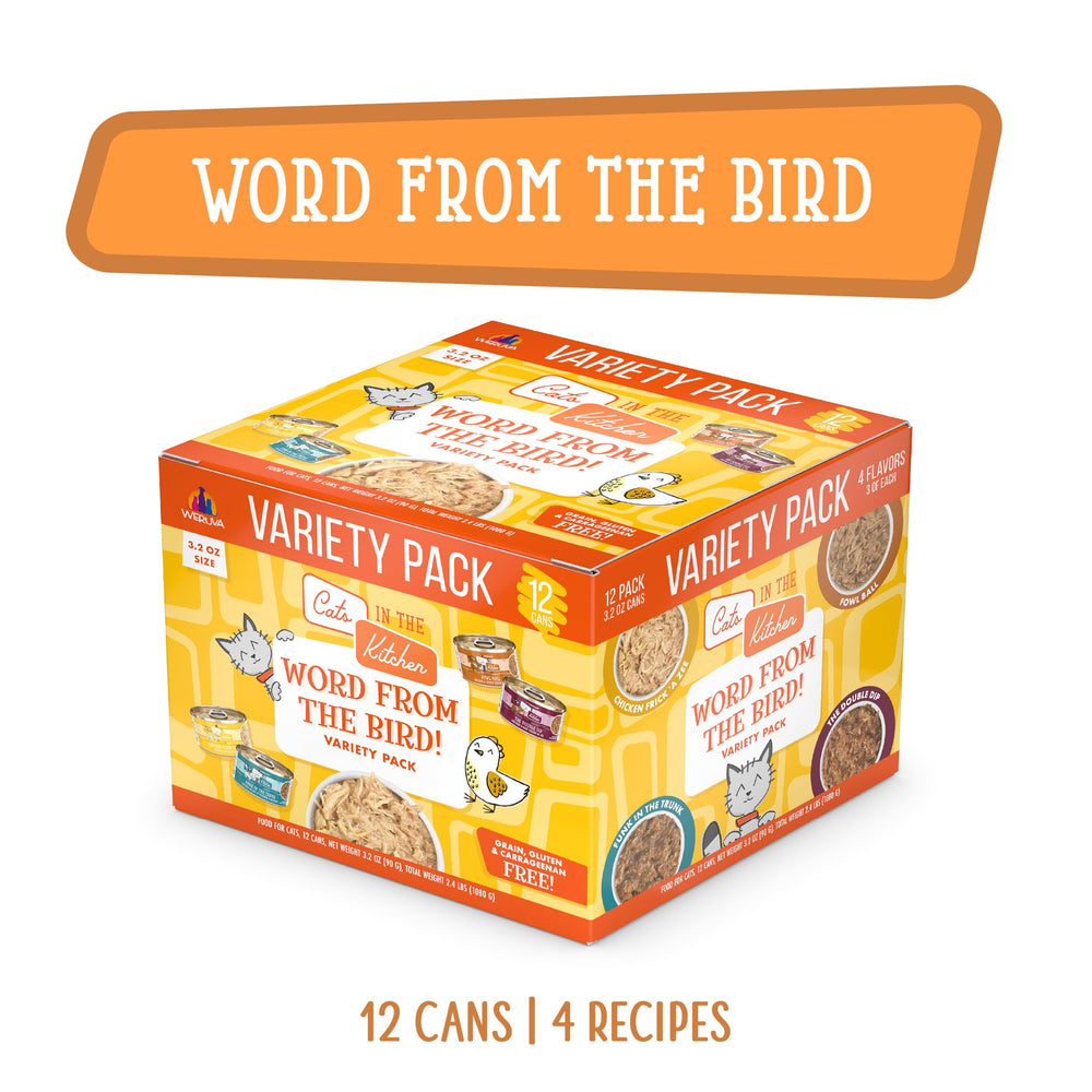 Weruva Chicken Frick 'A Zee can highlighting premium protein and gravy