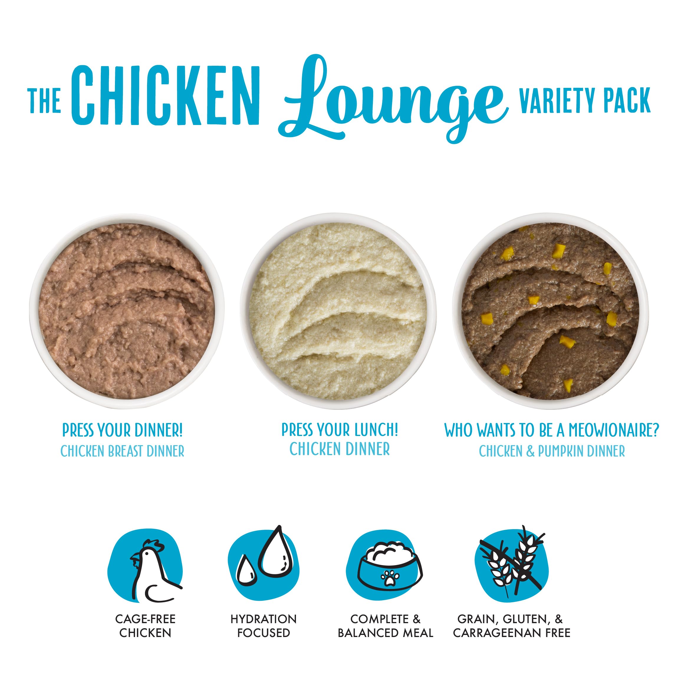 Weruva Chicken Lounge Paté texture close-up highlighting smooth serving consistency.