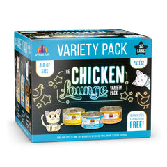 Weruva Chicken Lounge Paté Variety Pack box front for adult cats.