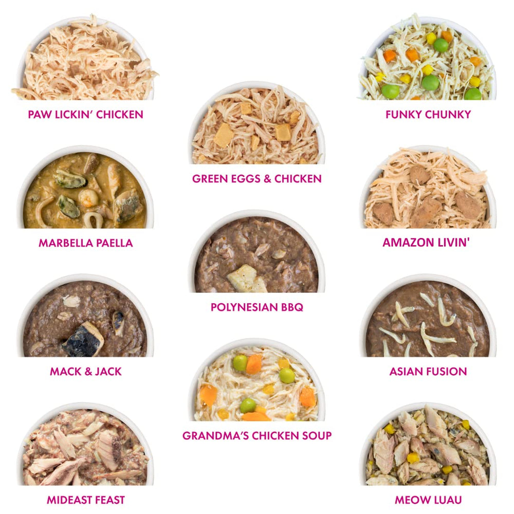 Weruva Classic Cat chicken and fish options support lean muscle mass.