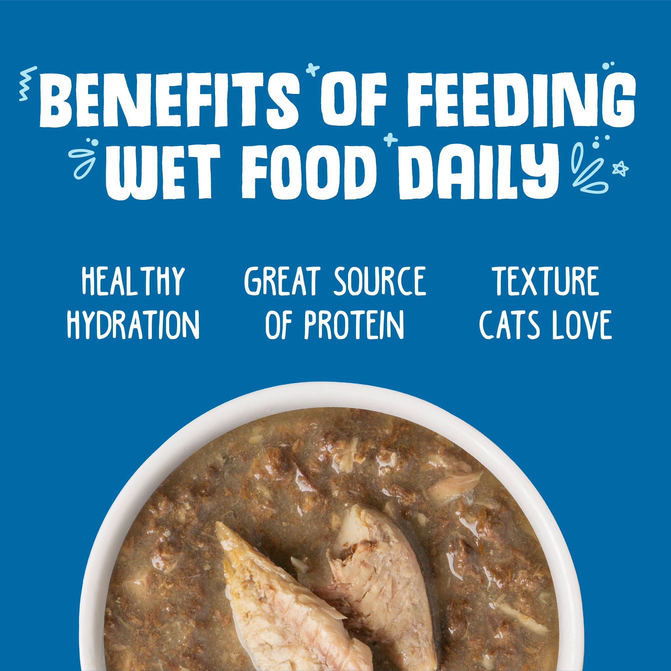 Close-up of natural ingredients in Weruva Mack & Jack, highlighting grain-free and carrageenan-free formula.