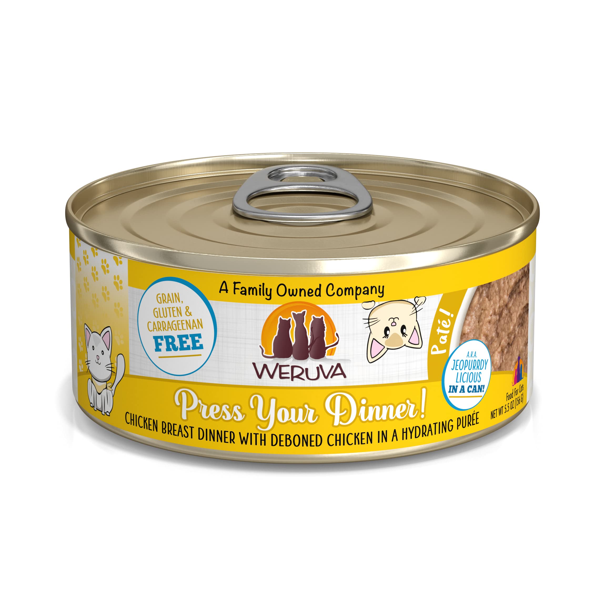 Weruva Classic Cat Paté creamy texture image suitable for picky cats.
