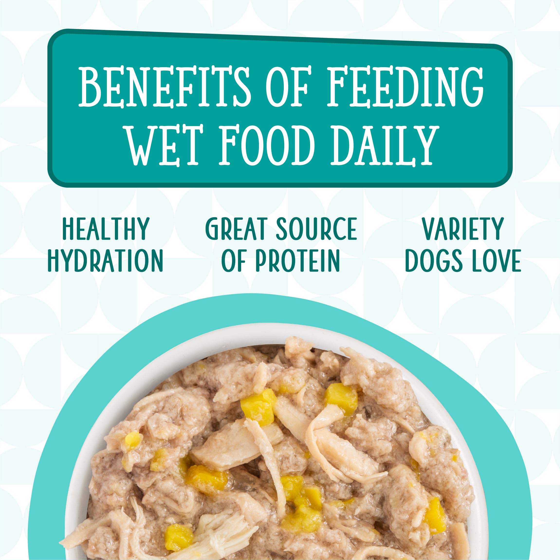 Dogs enjoy the aroma of chicken and pumpkin while staying hydrated.