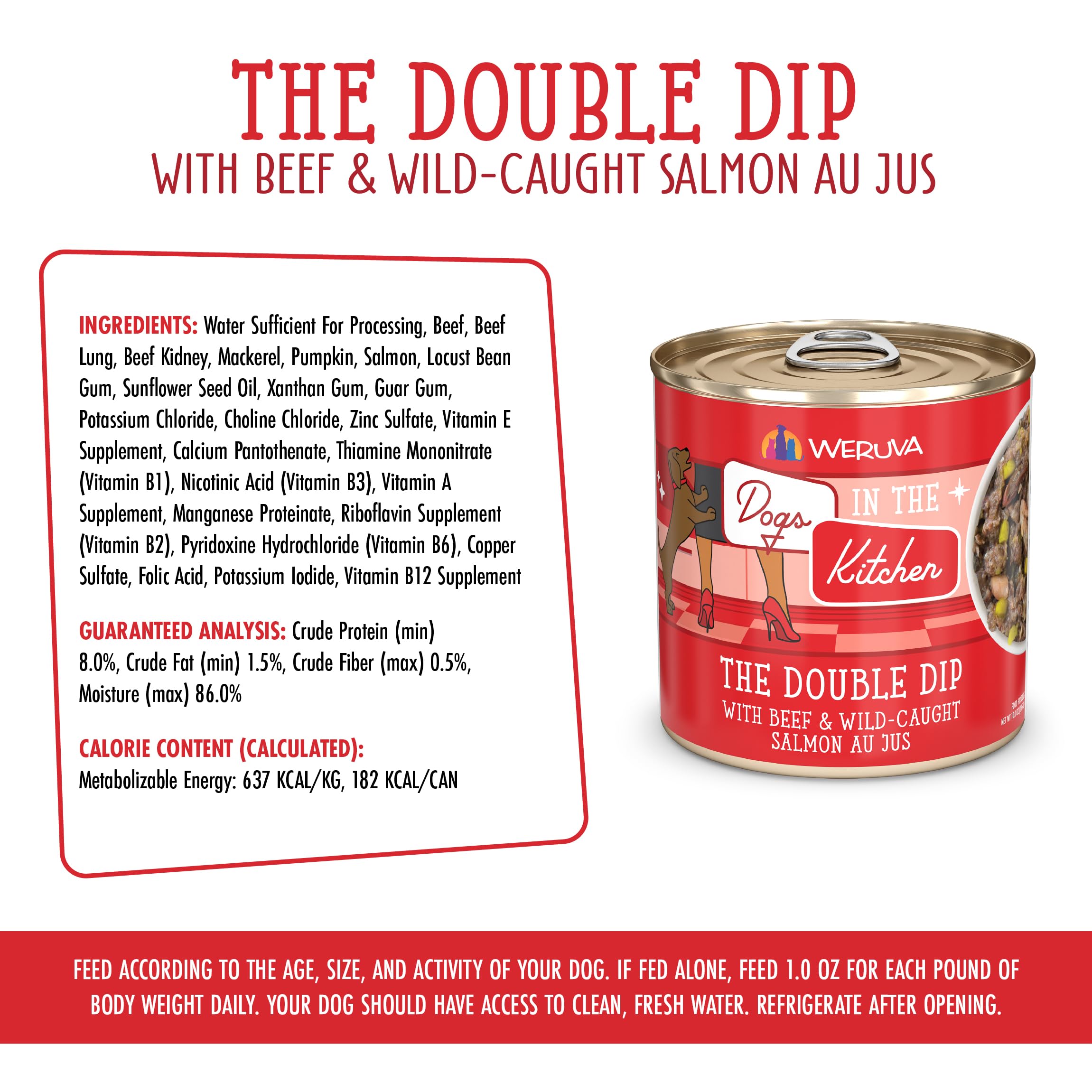 Weruva Dogs in The Kitchen Double Dip pumpkin in gravy highlights wholesome ingredients.