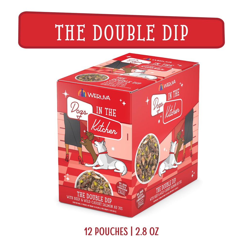 Weruva Dogs in The Kitchen pumpkin-in-gravy pouch, natural moisture and flavor