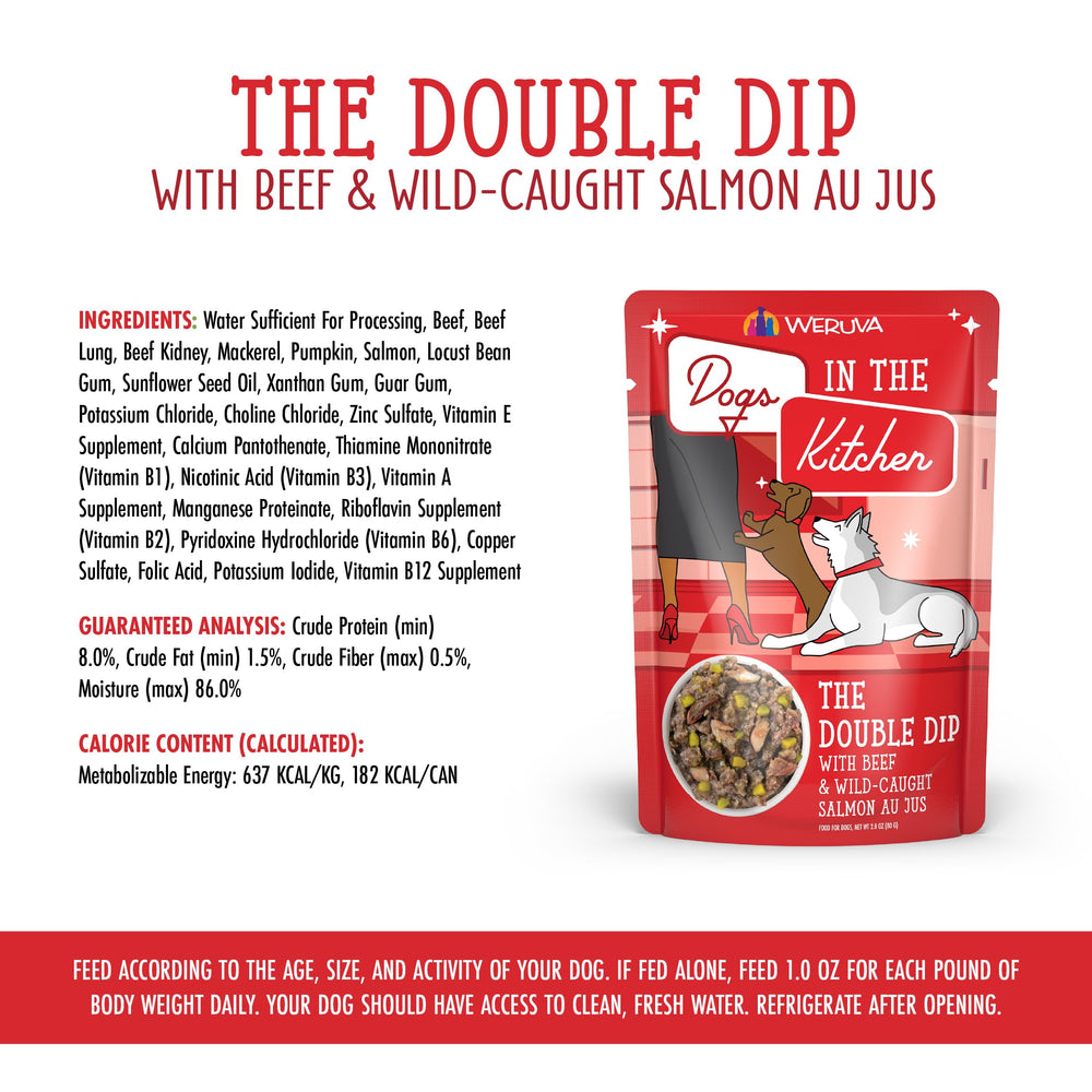 Weruva Dogs in The Kitchen sustainably sourced proteins pouch, ethical protein sources