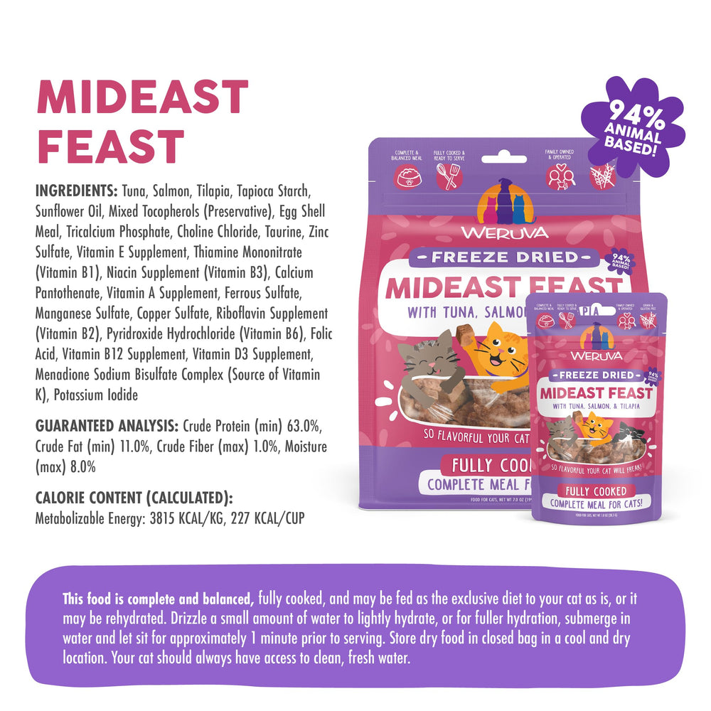 Weruva Mideast Feast salmon cubes perfect for grain-free meals.