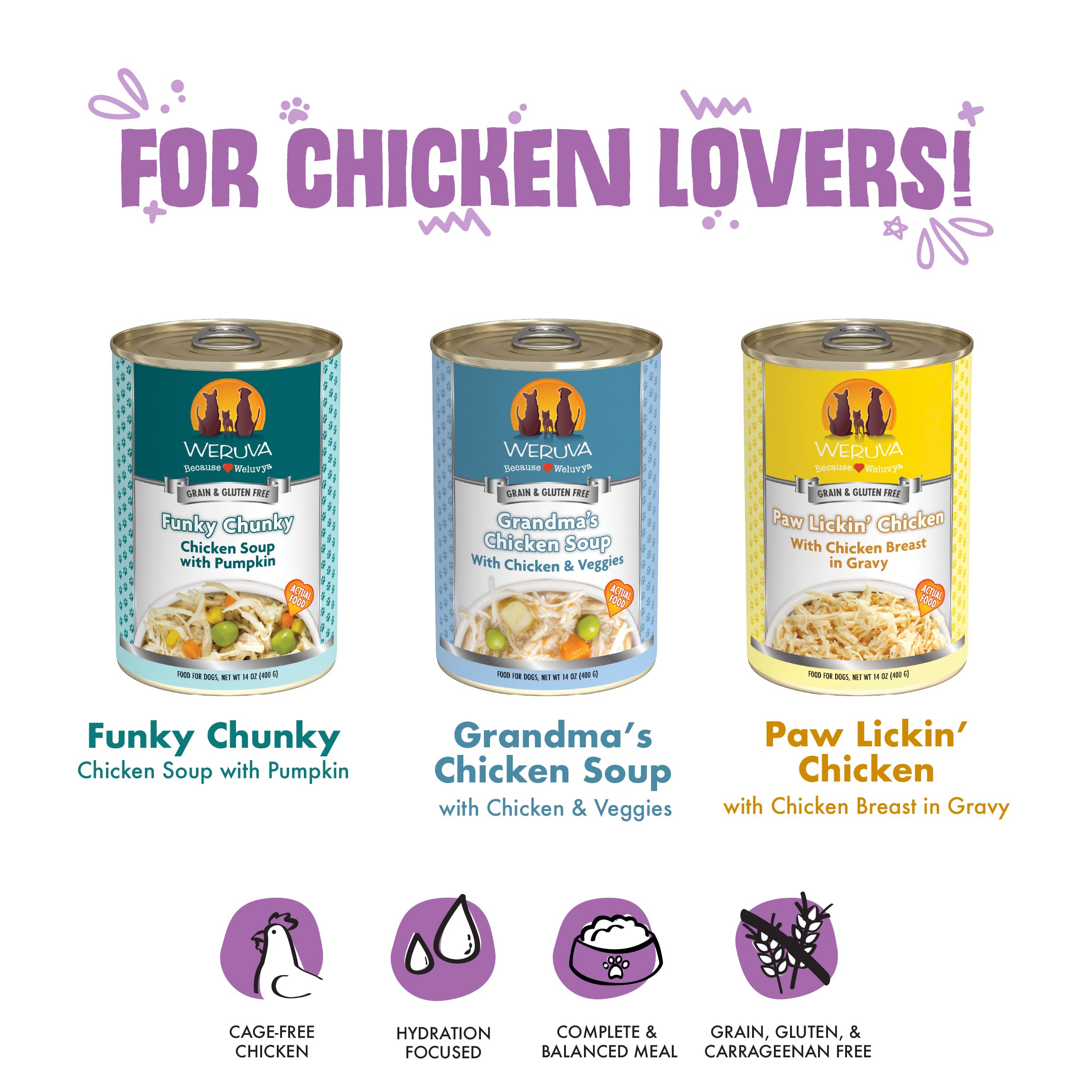 Brand close-up shows boneless chicken white meat in cans.