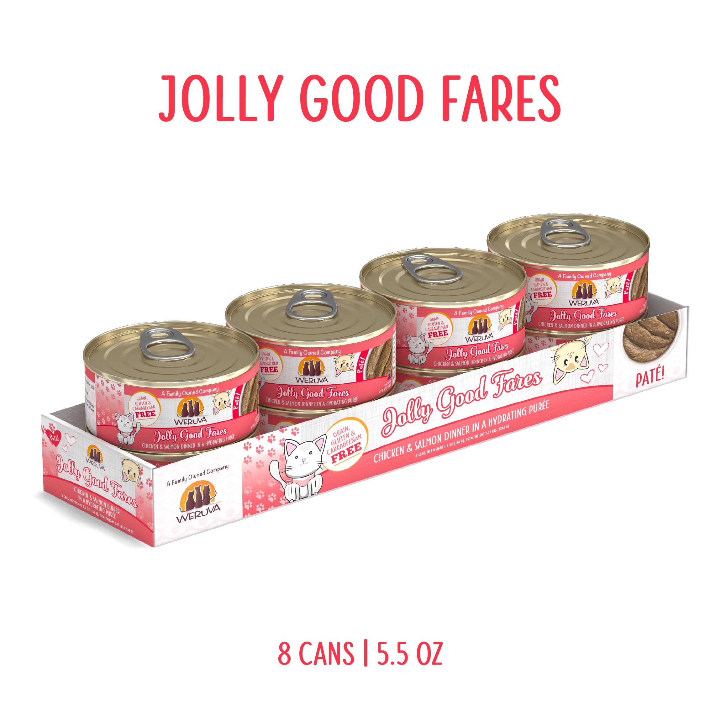 Weruva Jolly Good Fares creamy pate texture ready to serve.