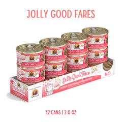 Creamy texture of Weruva Jolly Good Fares pate with chicken and salmon.