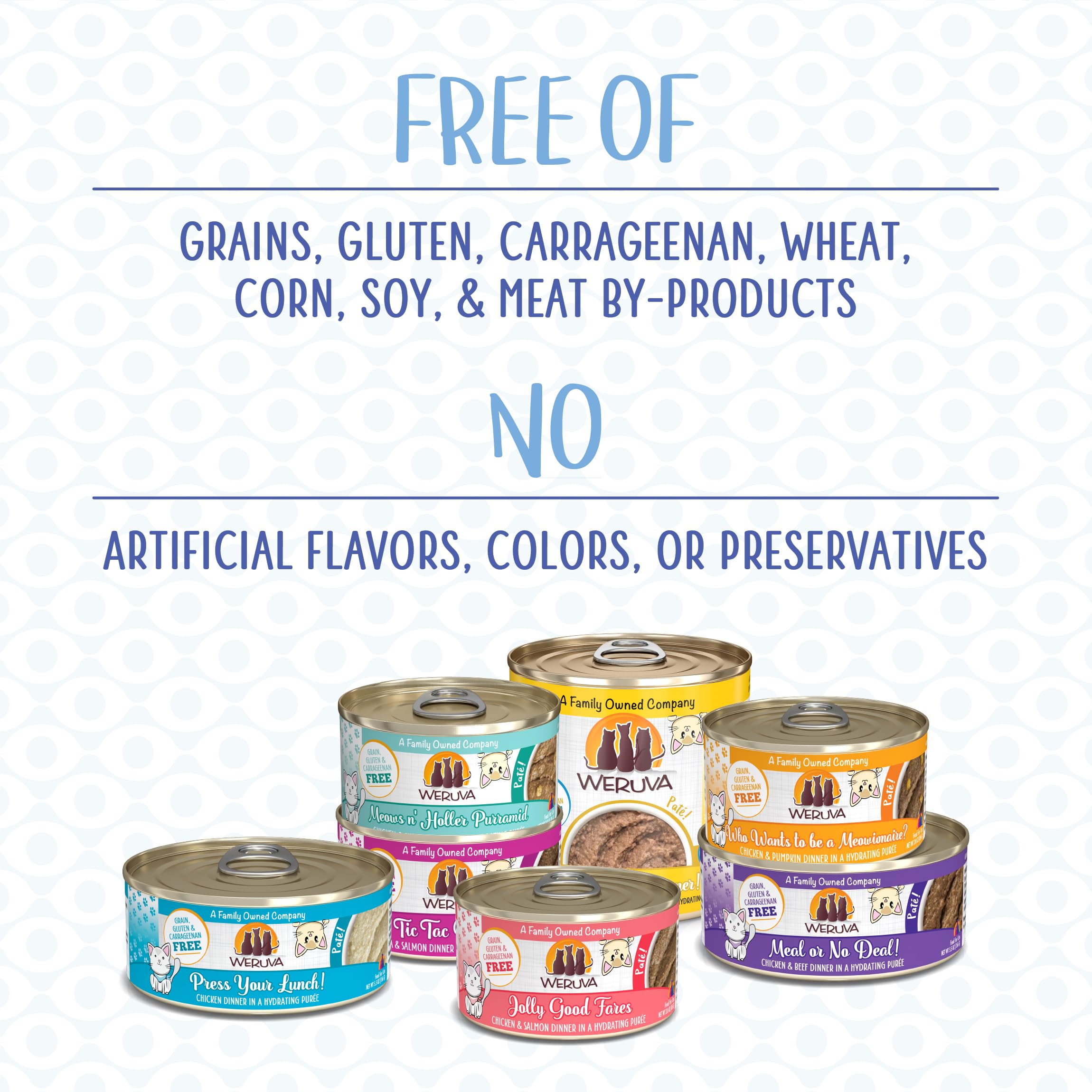 Grain-free, gluten-free Weruva pate without carrageenan.