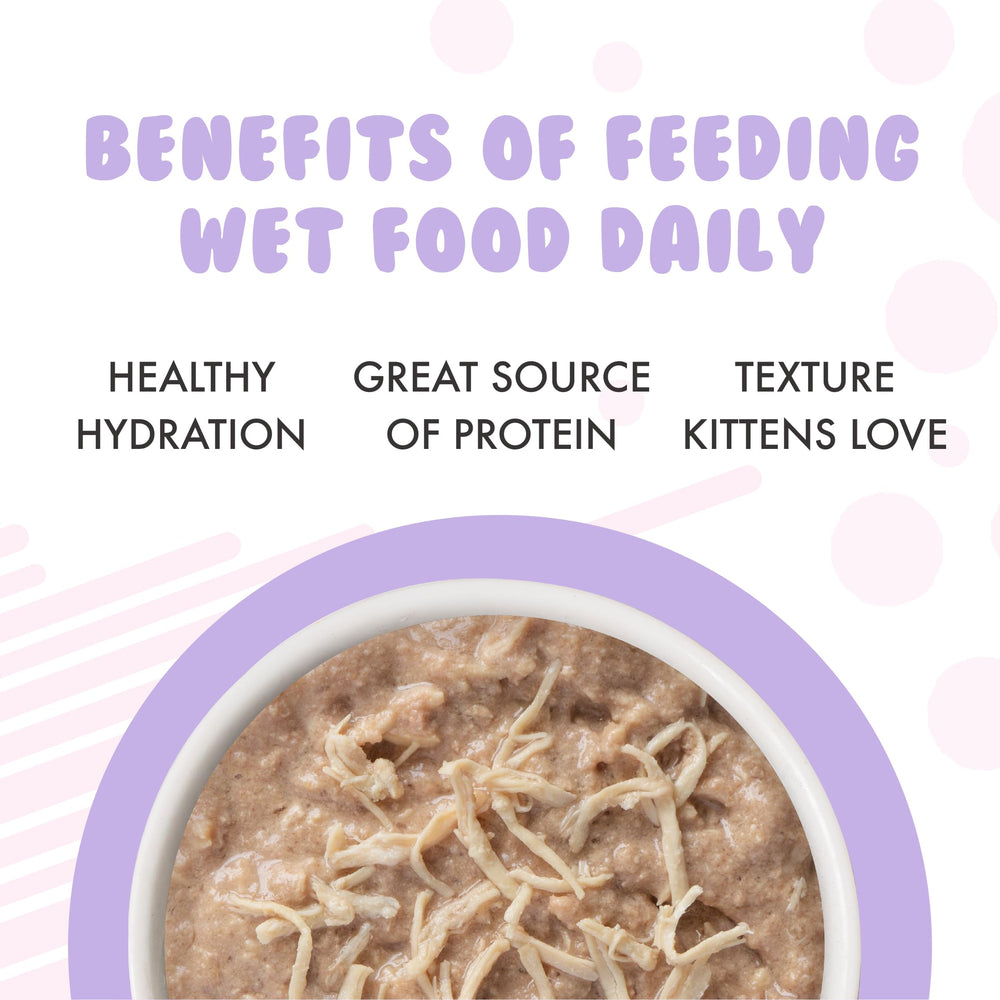 Weruva Kitten Can Jam! serving sample highlights gravies and pâtés for kittens.