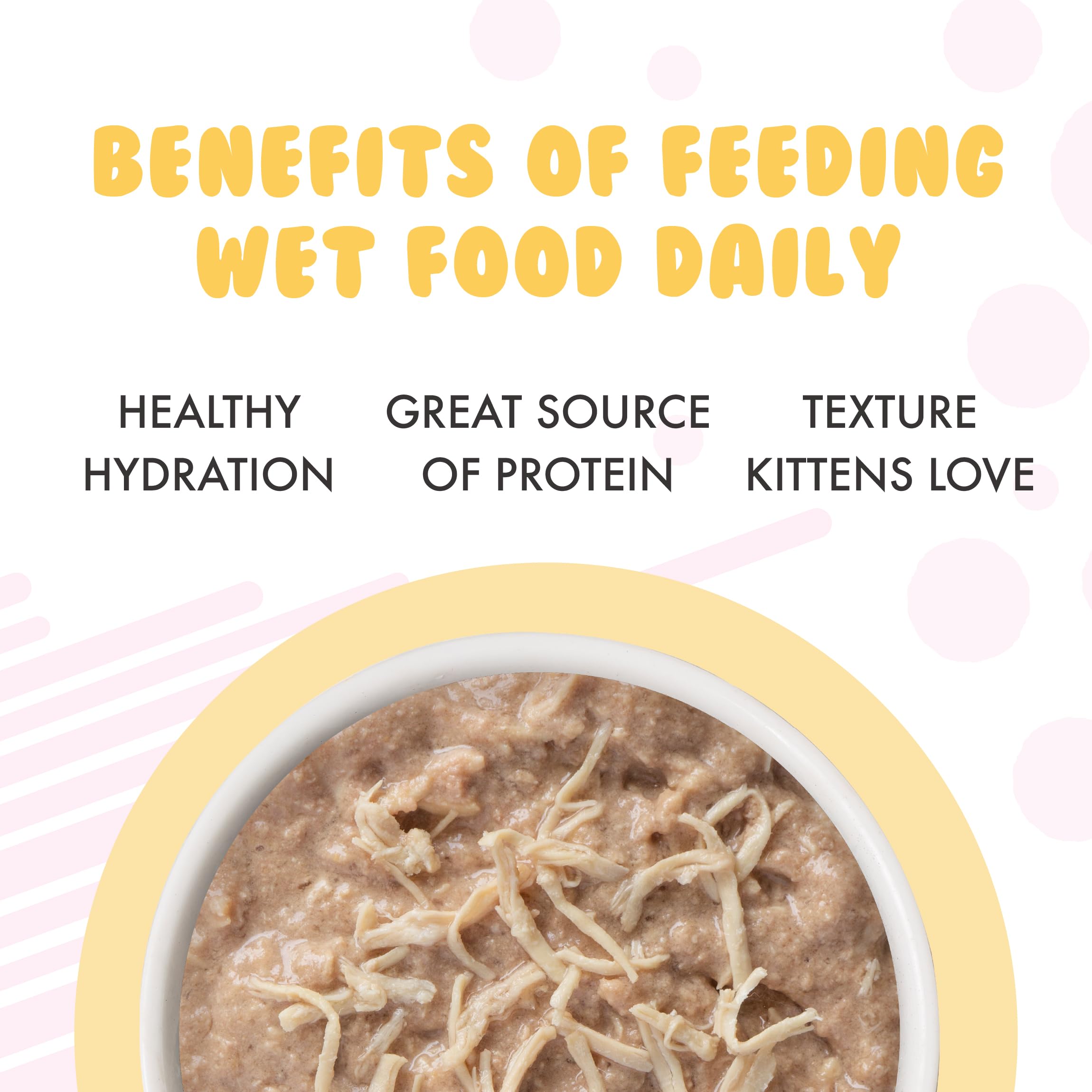 Serving portion image suggests simple, mess-free feeding at mealtime.