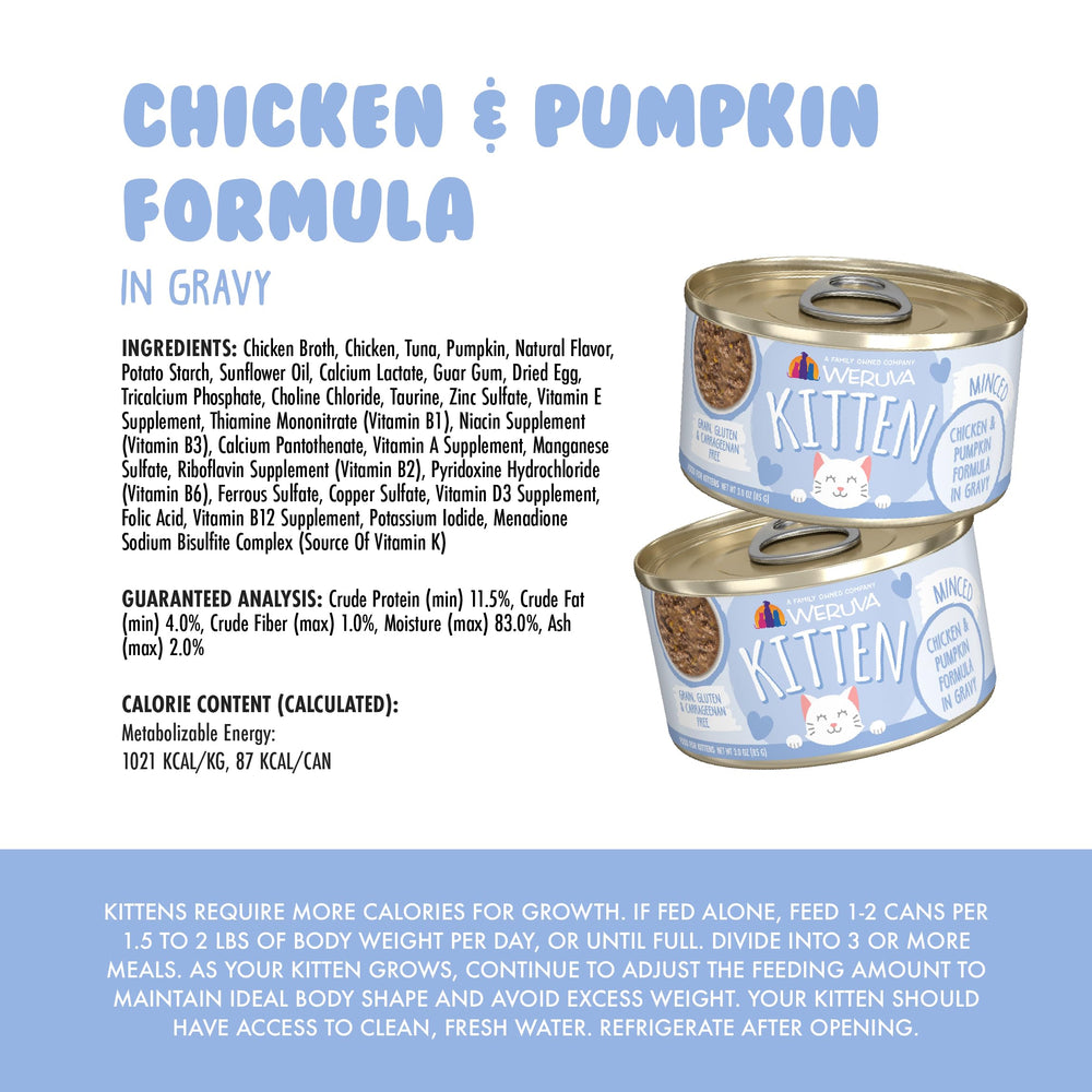 Pouring gravy reveals the rich texture of Weruva kitten meal.