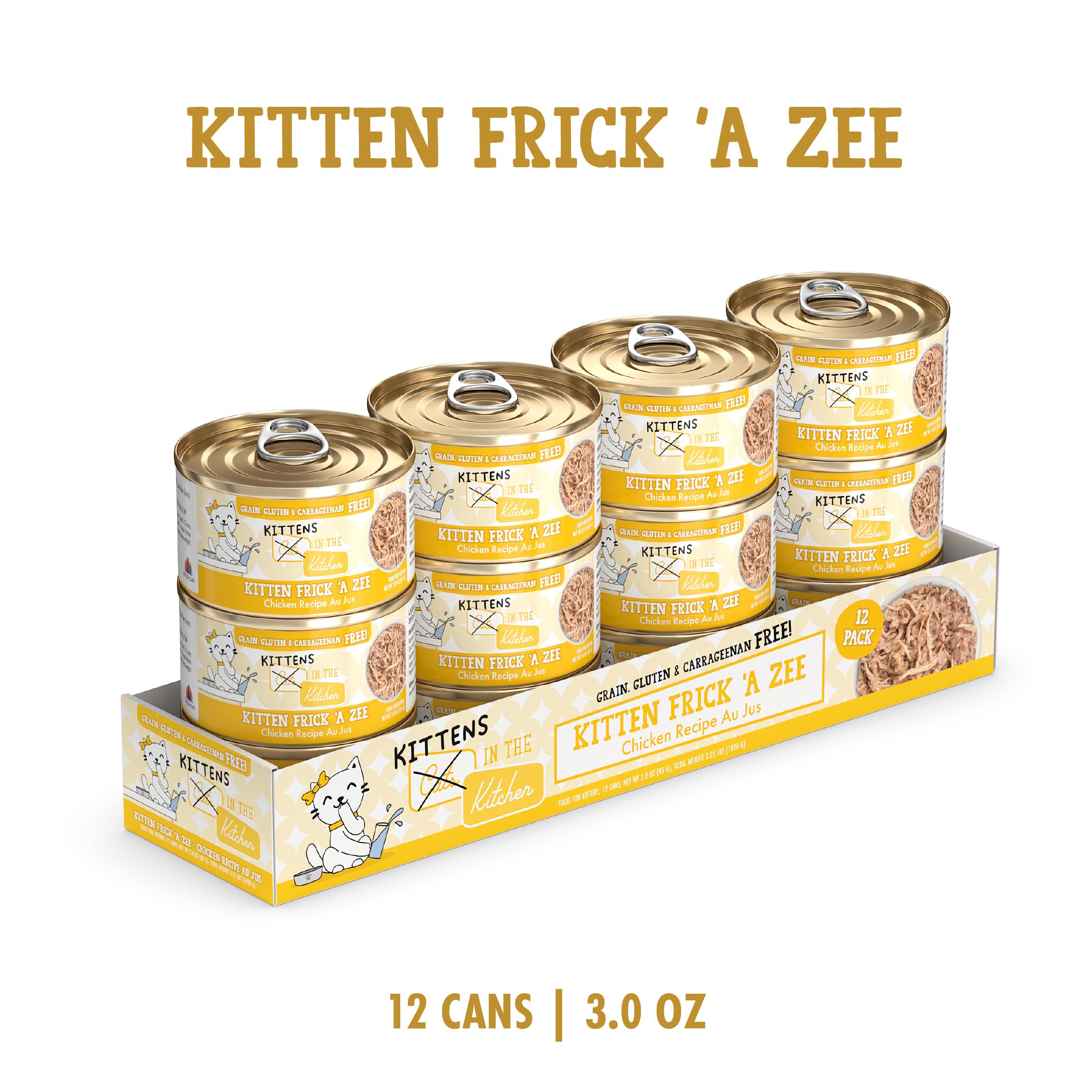 Weruva Kitten Frick A Zee shredded chicken close-up, highlighting texture